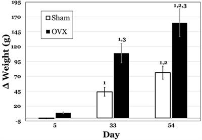 Relationship Between Circulating Metabolic Hormones and Their Central Receptors During Ovariectomy-Induced Weight Gain in Rats